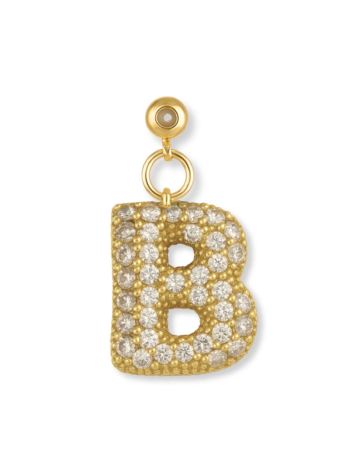 Bubble Letter Grip Charm Letter B