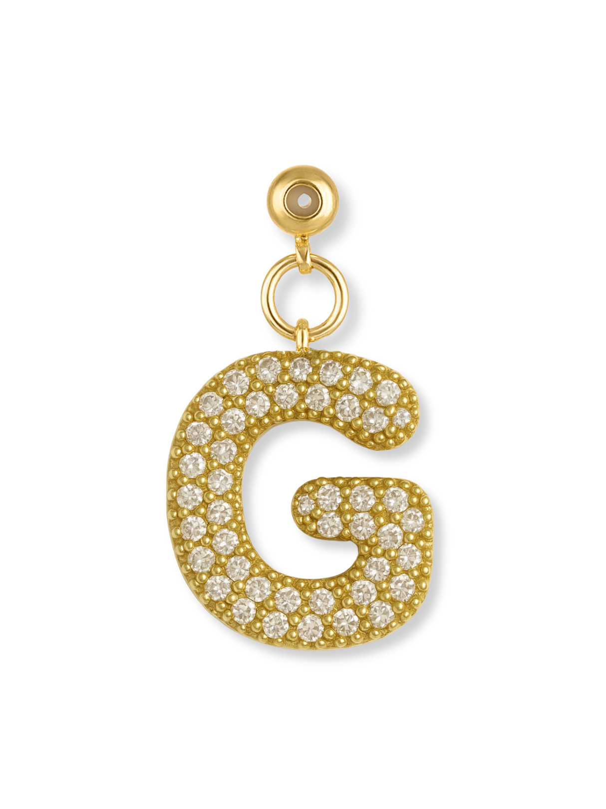 Bubble Letter Grip Charm Letter G