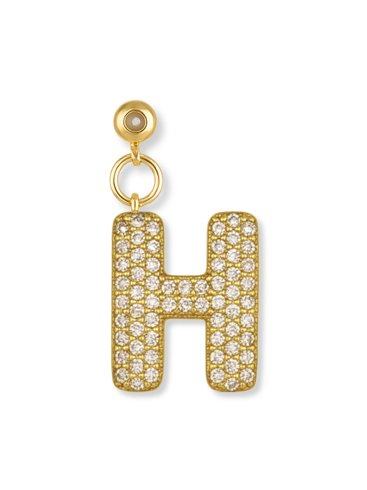 Bubble Letter Grip Charm Letter H