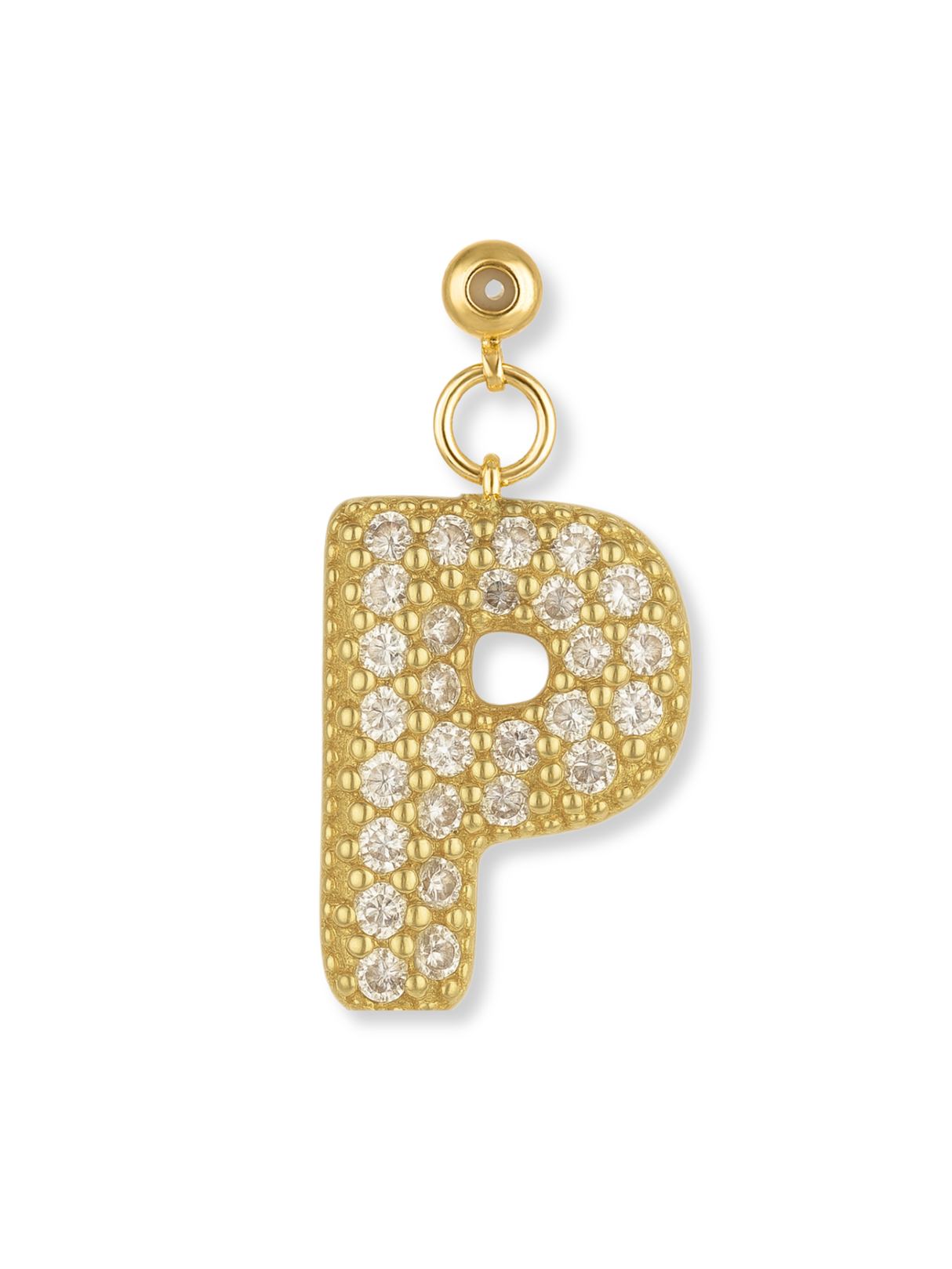 Bubble Letter Grip Charm Letter P