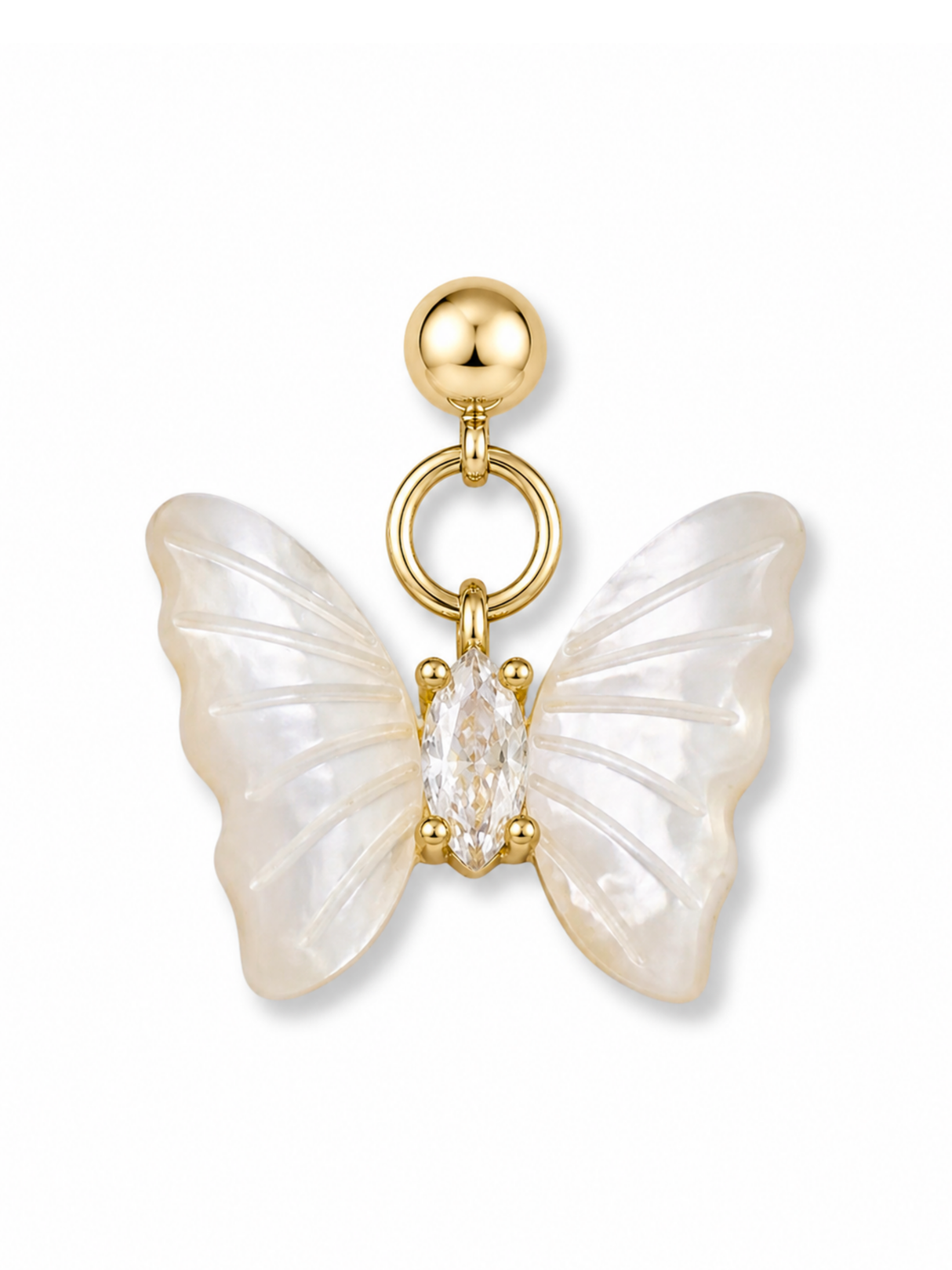 Butterfly Pearl Grip Charm