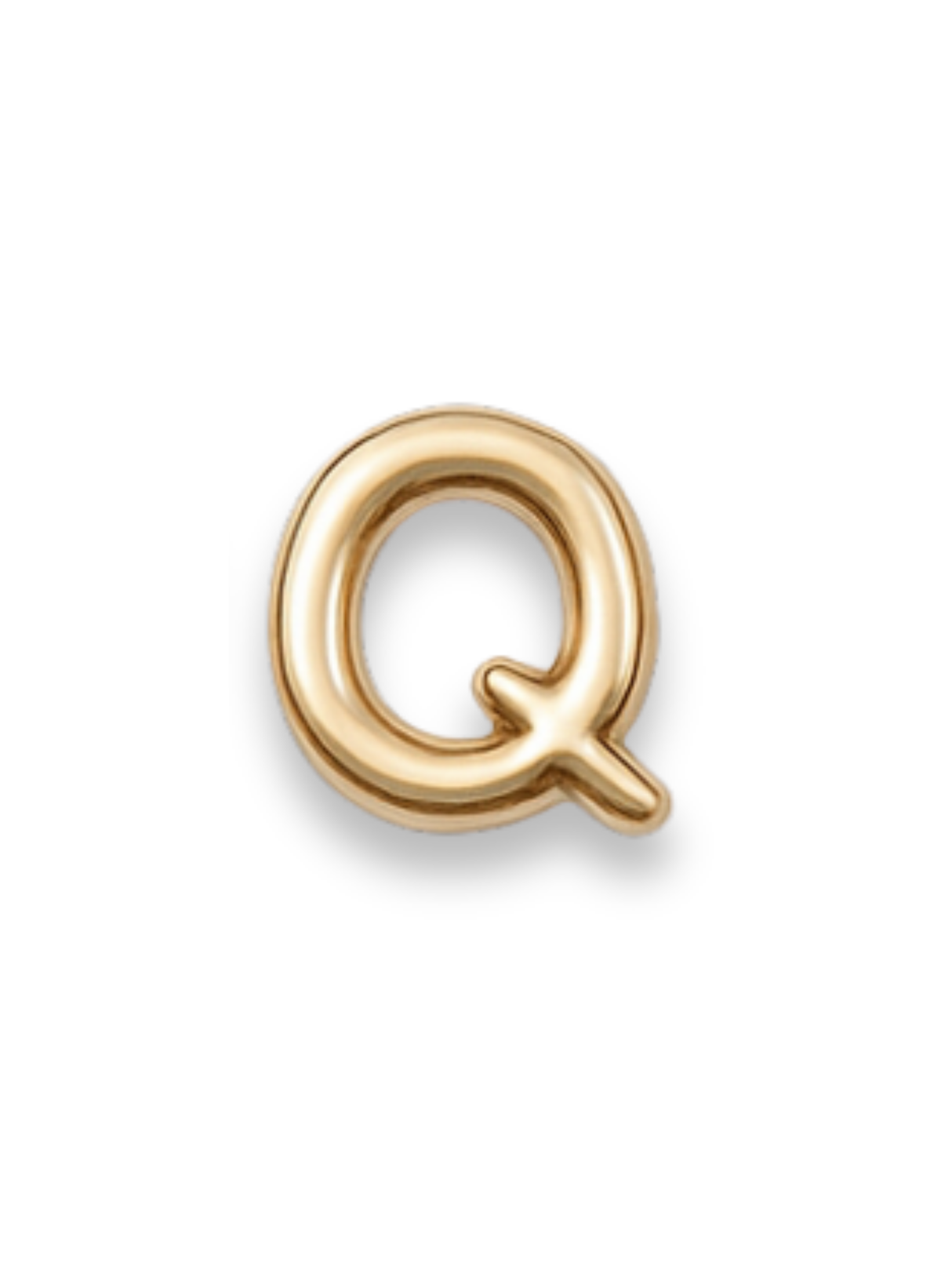 Gold Letter Slide Charms Letter Q