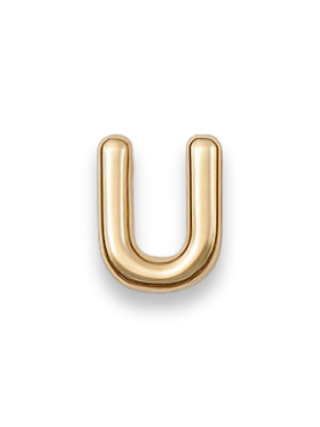 Gold Letter Slide Charms Letter U