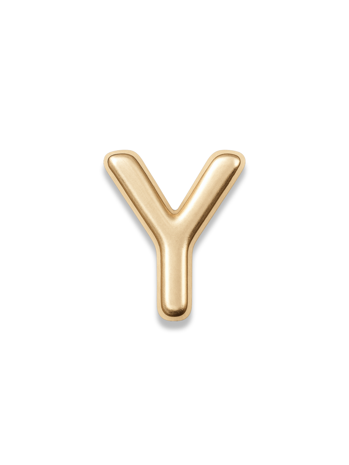 Gold Letter Slide Charms Letter Y