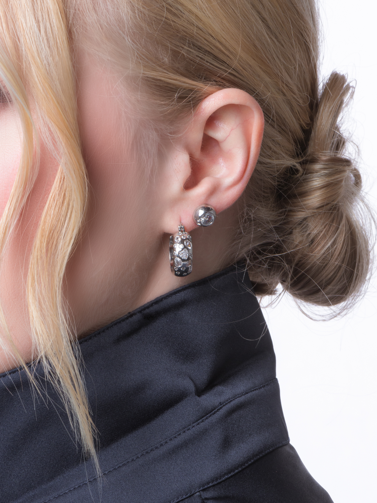 Harper Half Sphere Silver Studs