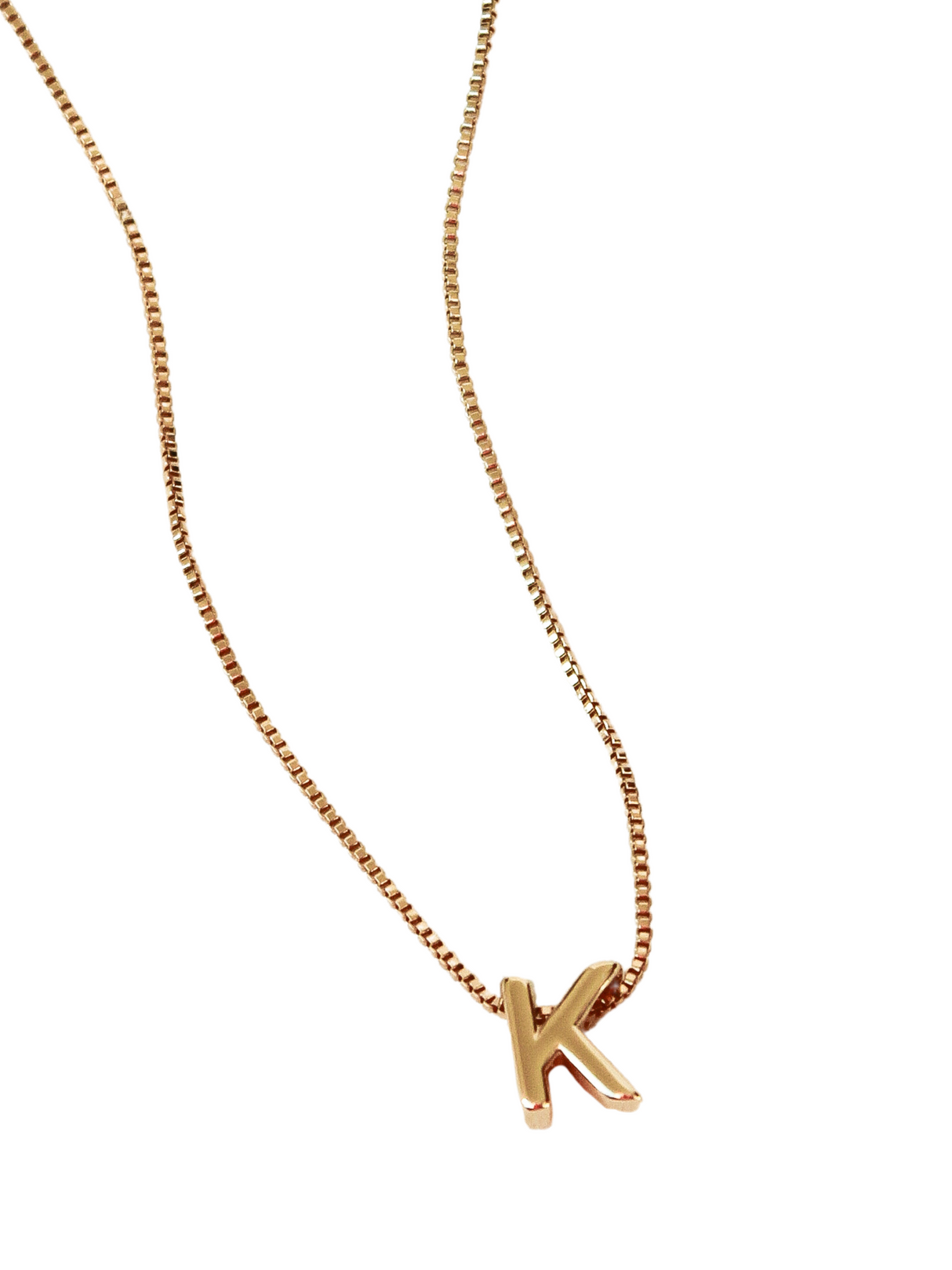The Kinsey Designs Collection Kinsey Slide Initial Necklace features a letter "K" pendant displayed on a white background.