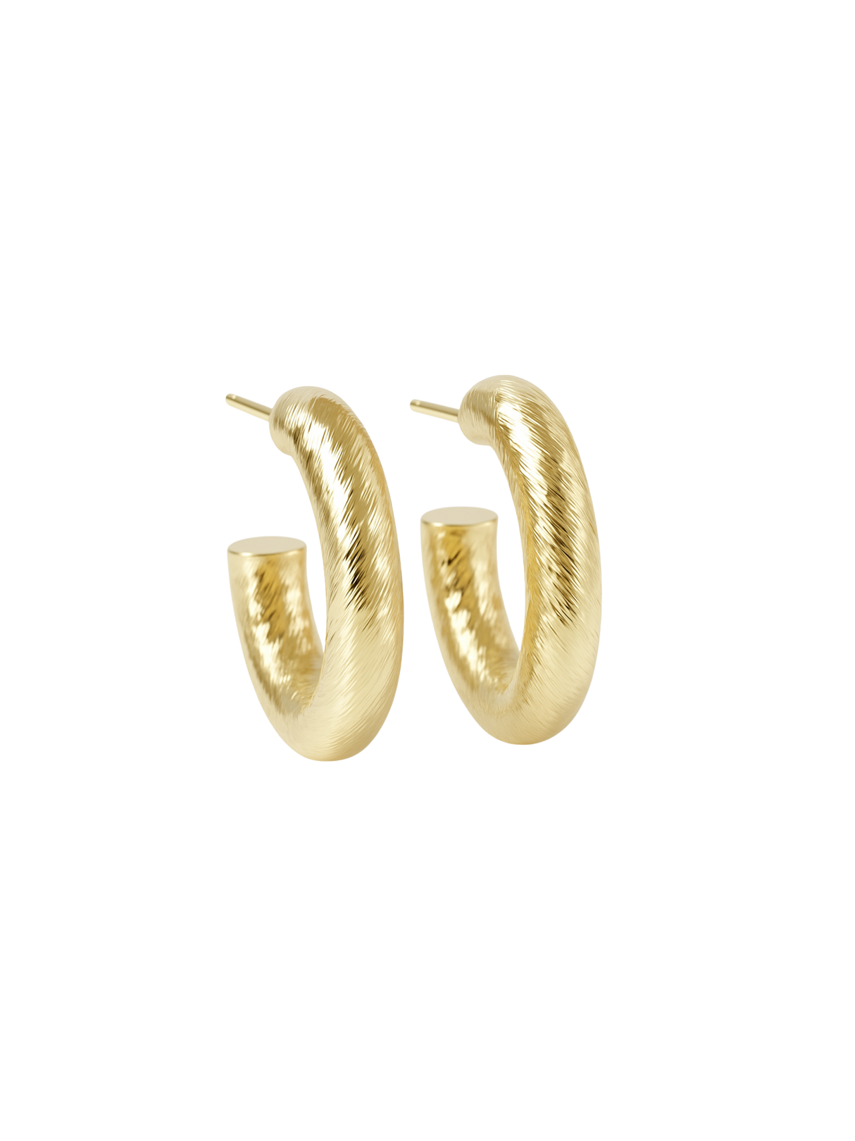The Kinsey Designs Ladrielle Hoop earrings feature a thick, rounded textured gold filled design—ideal for bold jewelry lovers seeking statement hoops.