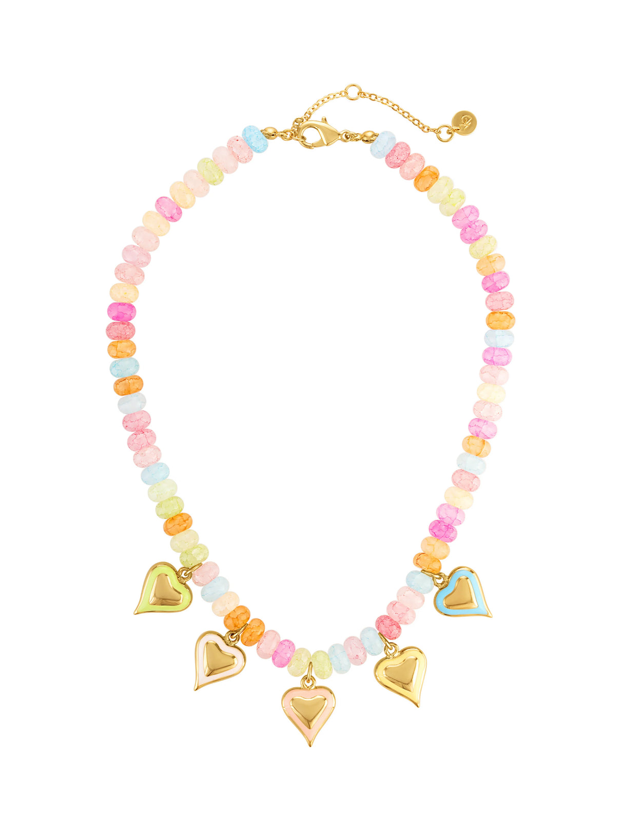 McGuire Multi Heart Charm Necklace