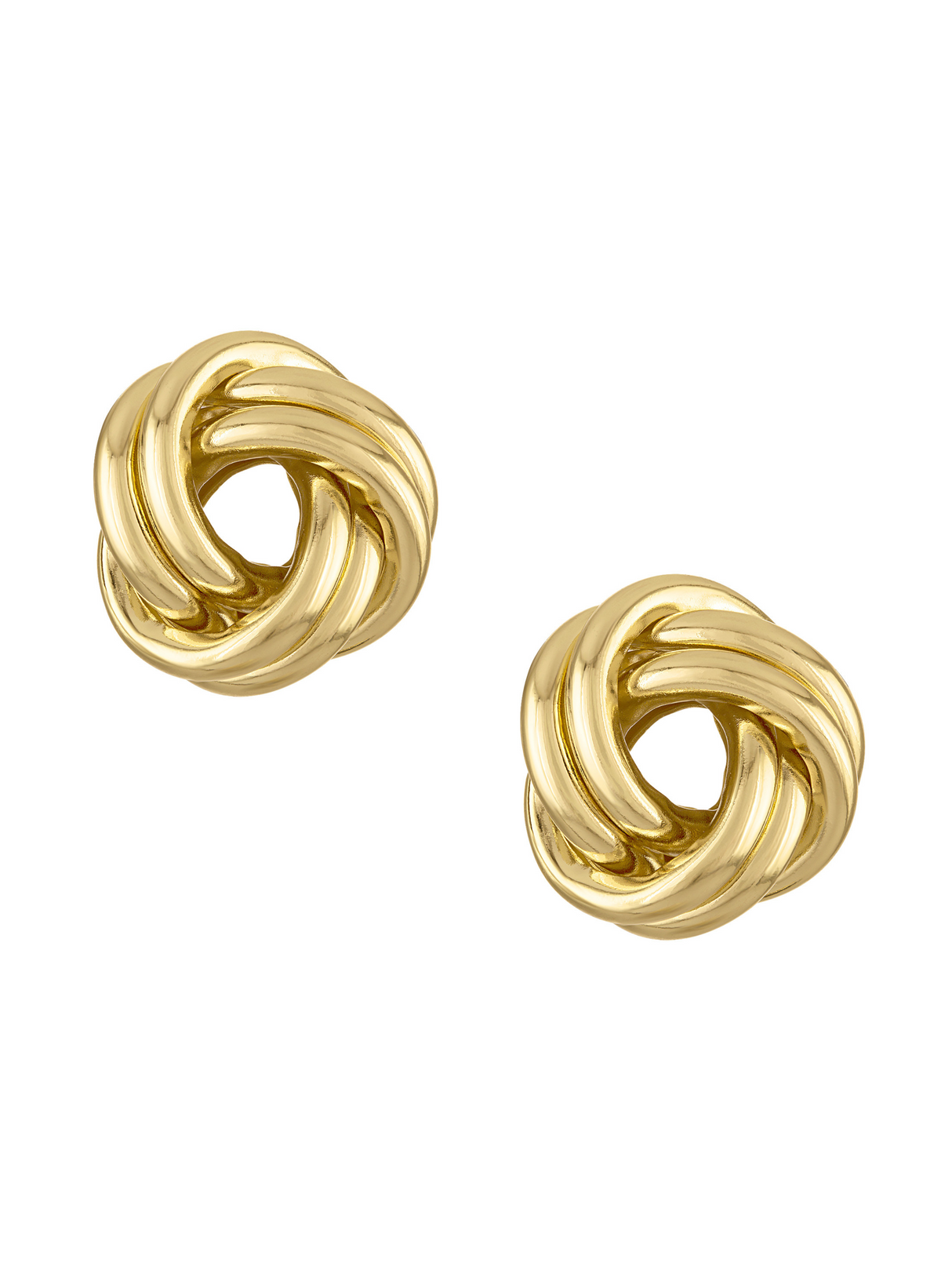 Kinsey Designs' Monkey's Fist Knot Post Earrings in gold, displayed on a white background.