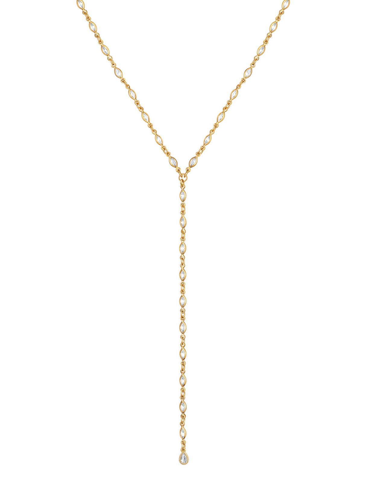 Portia Marquise Lariat Necklace