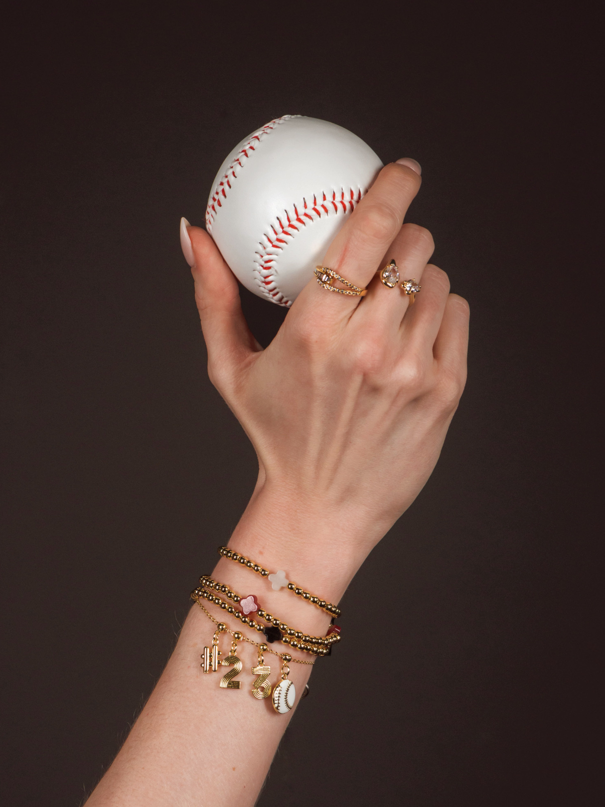 Quatrefoil Stretch Bracelet 4mm Quartz