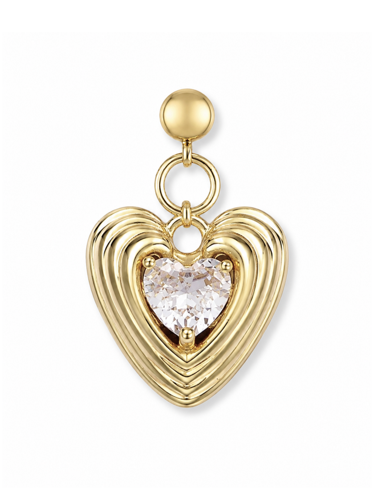 Radiant Retro Heart Grip Charm