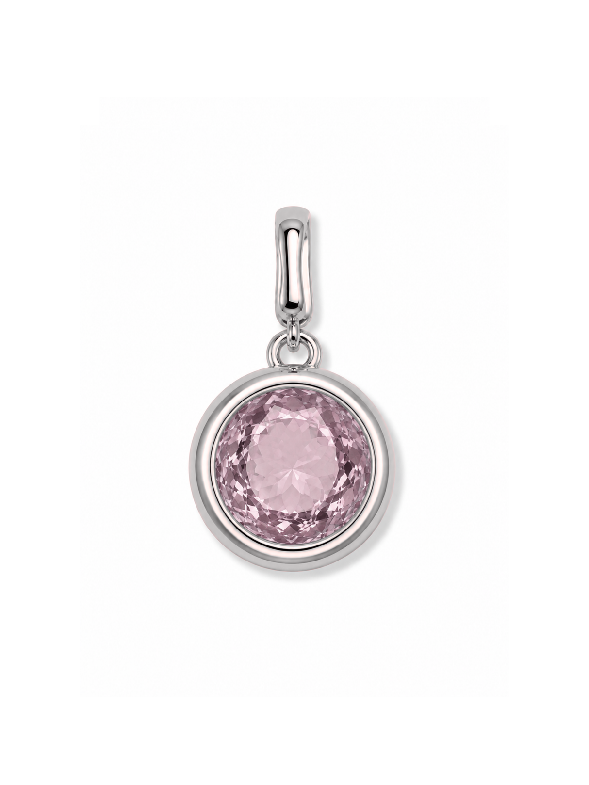 Silver Bezel Birthstone Clip Charm