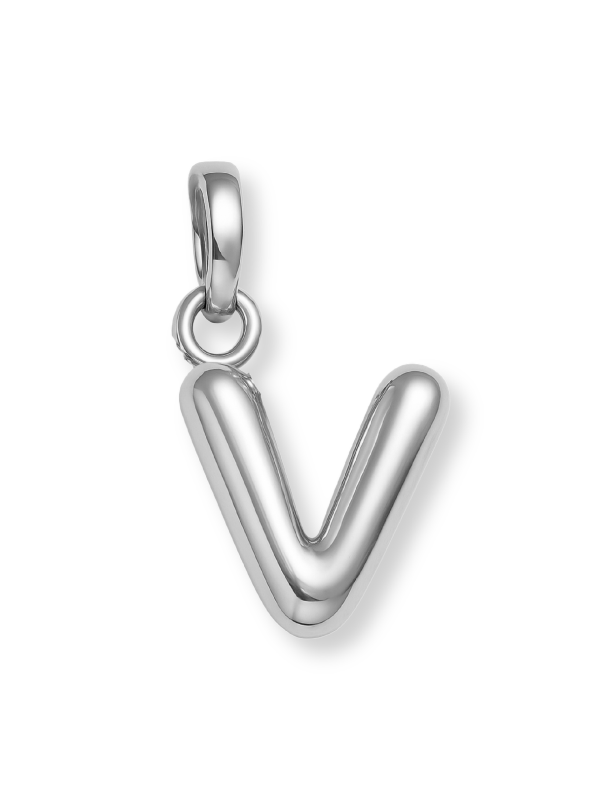 Silver Bubble Initial Clip Charm