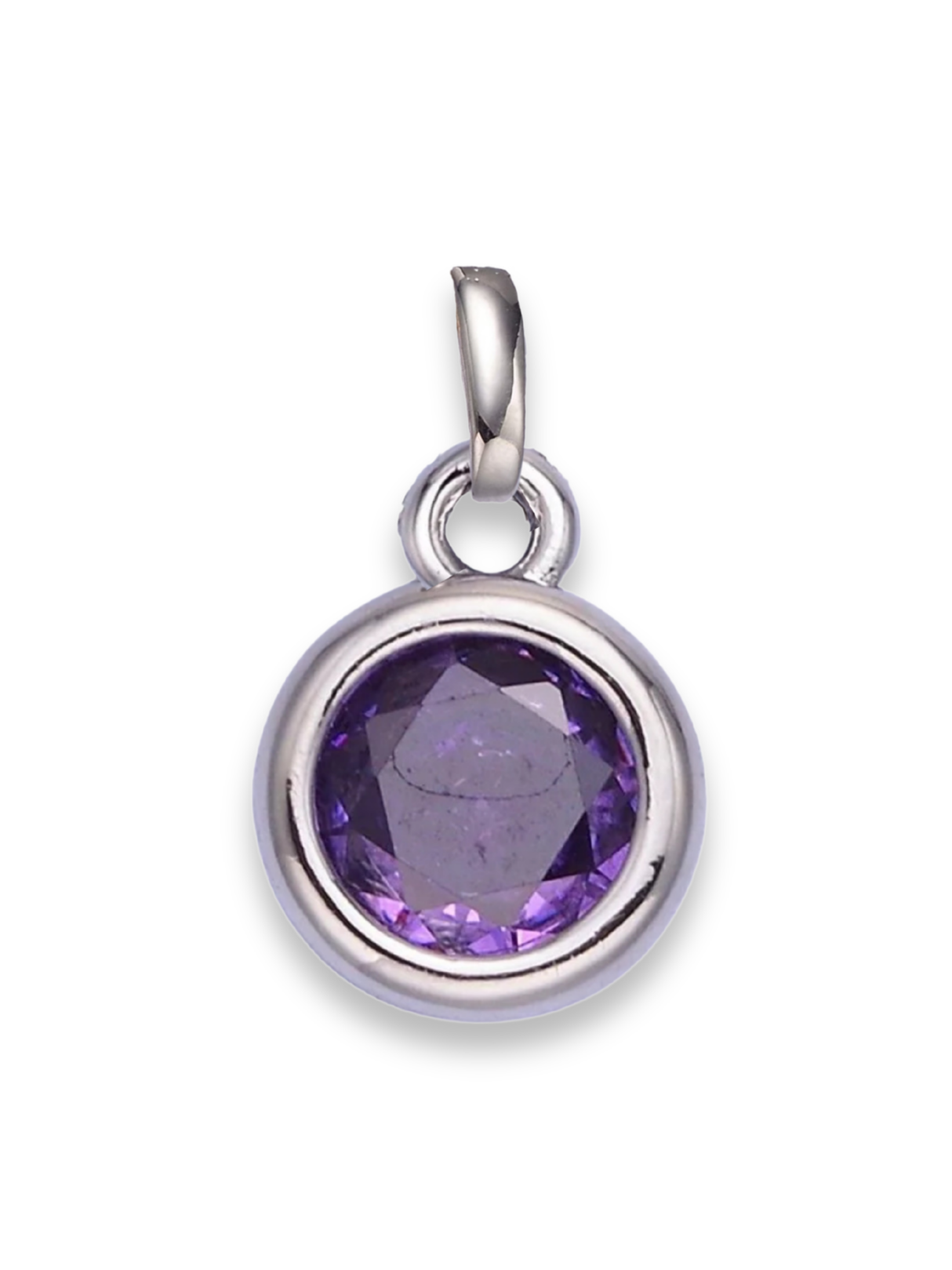 Silver Bezel Birthstone Clip Charm