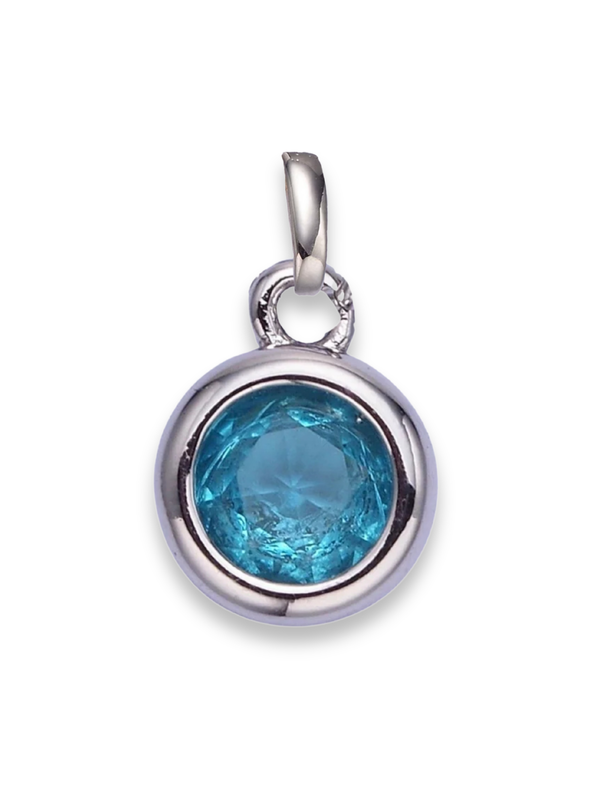 Silver Bezel Birthstone Clip Charm