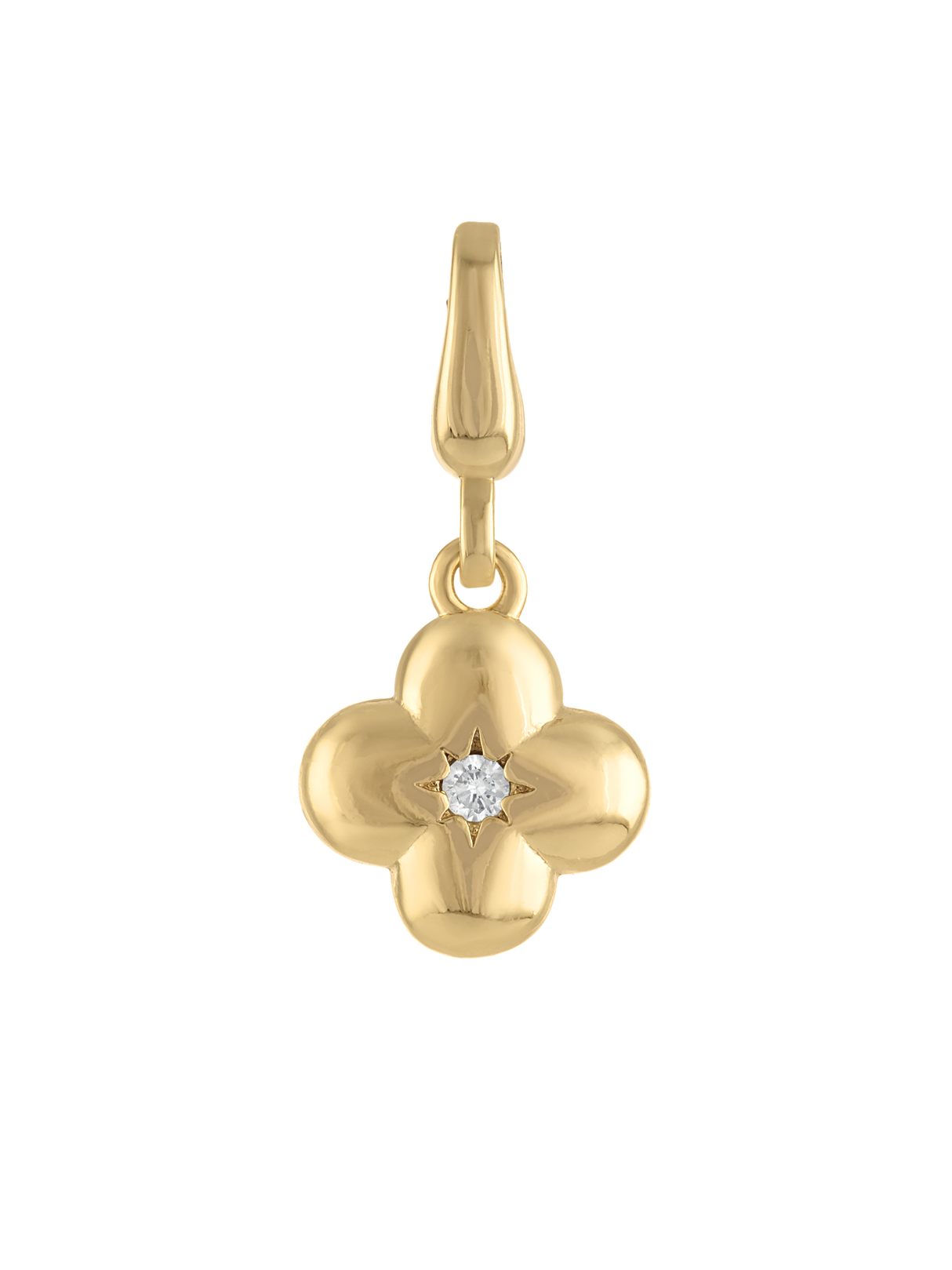 Puff Quatrefoil Clip Charm