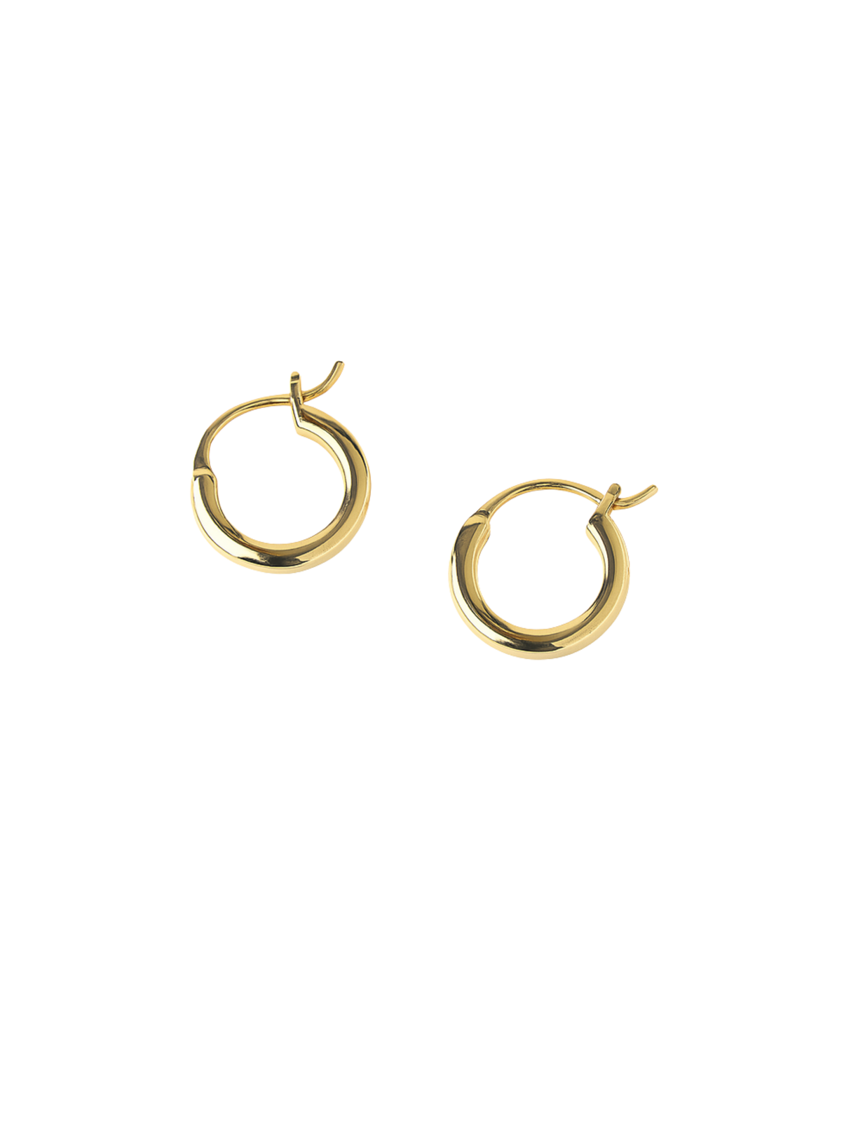 The Sleep-In Hoop by Kinsey Designs is a pair of small, gold-filled hoop earrings with a 0.5" diameter, shown against a white background.