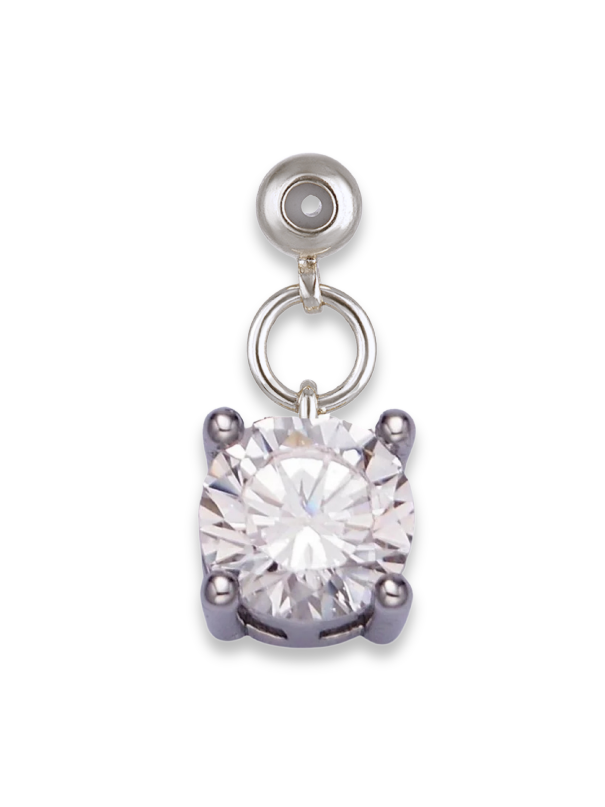 Silver Birthstone Grip Charm