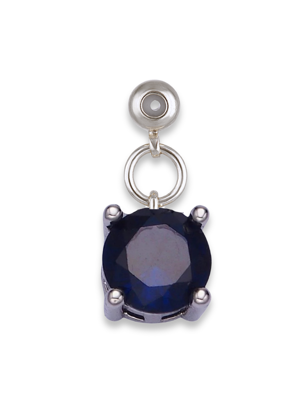 Silver Birthstone Grip Charm