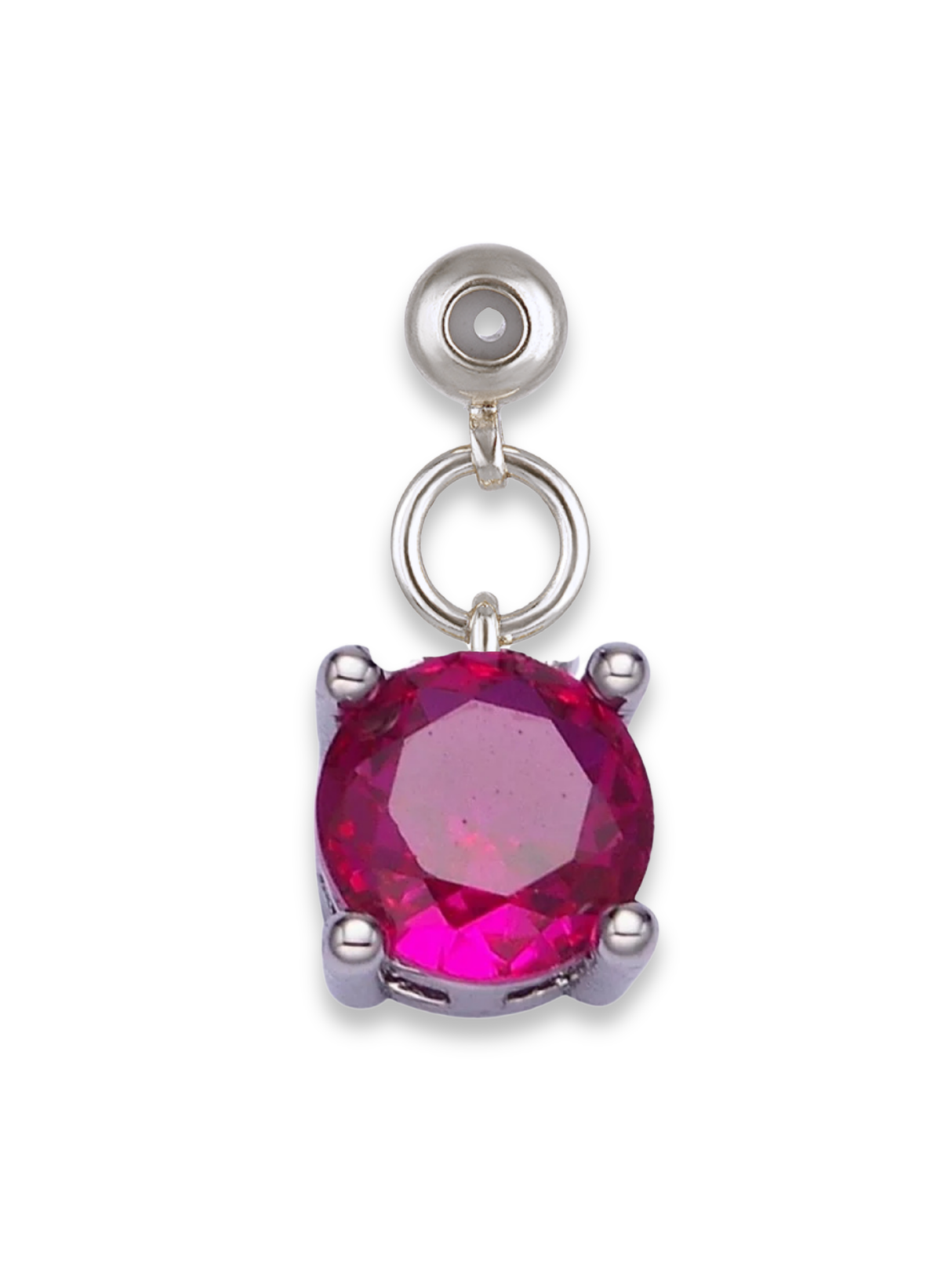 Silver Birthstone Grip Charm