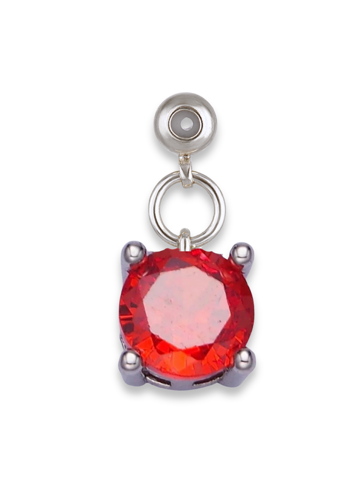 Silver Birthstone Grip Charm