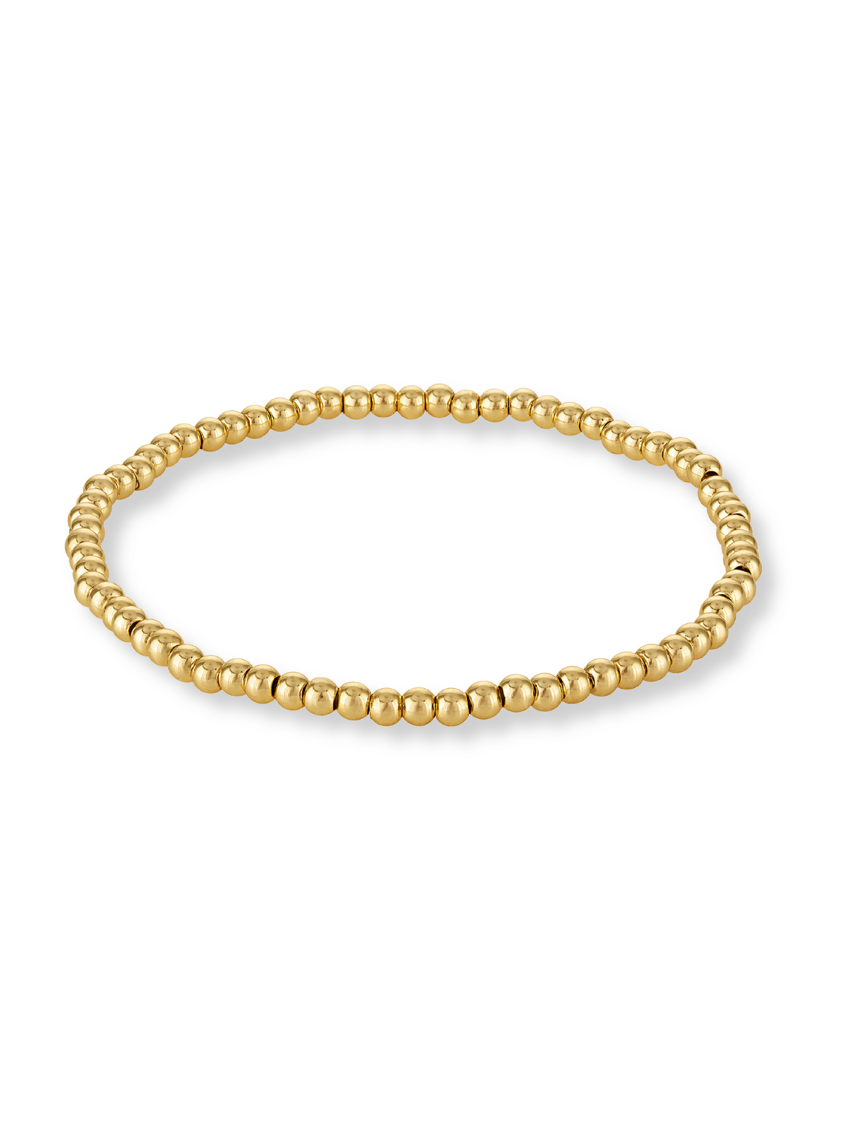 The Kinsey Designs Stretch Bead Bracelet features small, round gold-filled beads in a continuous loop—perfect for wearing alone or layering with other stacking bracelets.