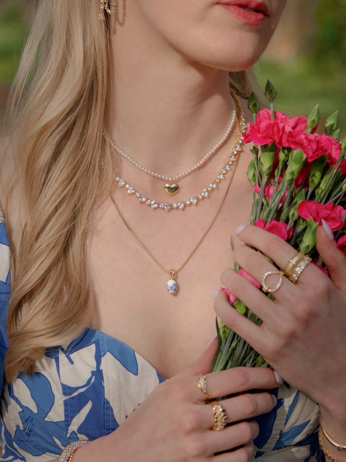 Zanata Heart Tennis Necklace