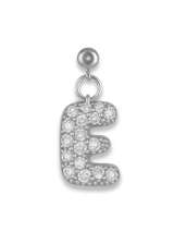 Silver Bubble Letter Grip Charm
