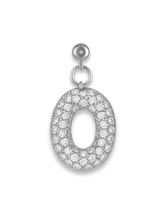 Silver Bubble Letter Grip Charm