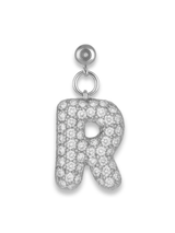 Silver Bubble Letter Grip Charm