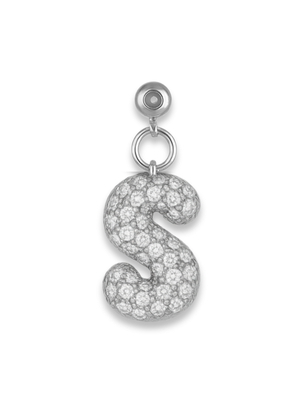 Silver Bubble Letter Grip Charm