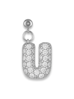 Silver Bubble Letter Grip Charm