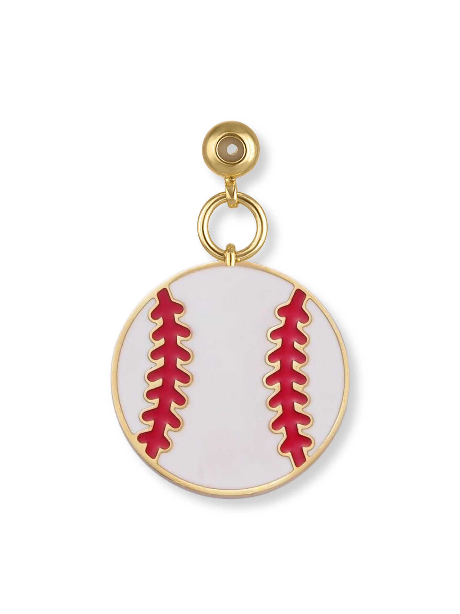 Baseball Charm Necklace with Slide Numbers