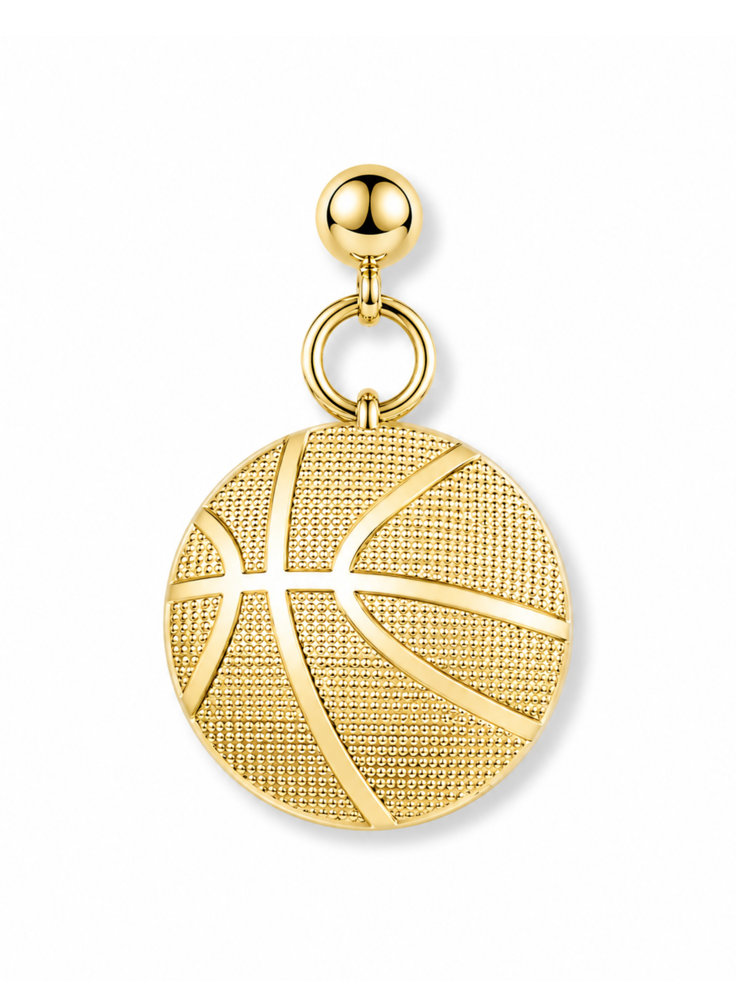 Basketball Charm Necklace with Slide Numbers