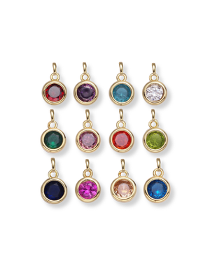Bezel Birthstone Clip Charm