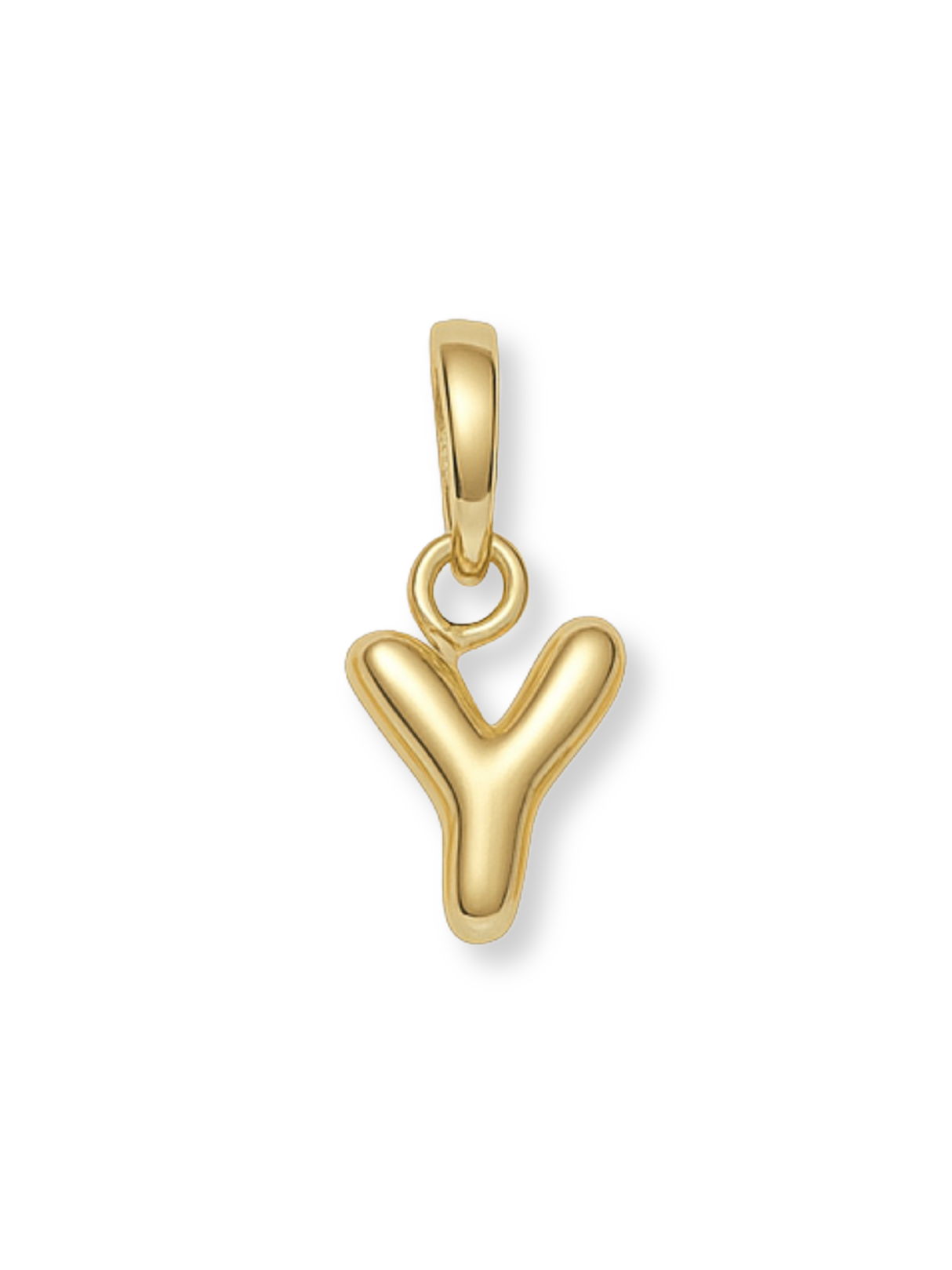 Gold Bubble Initial Clip Charm Letter Y