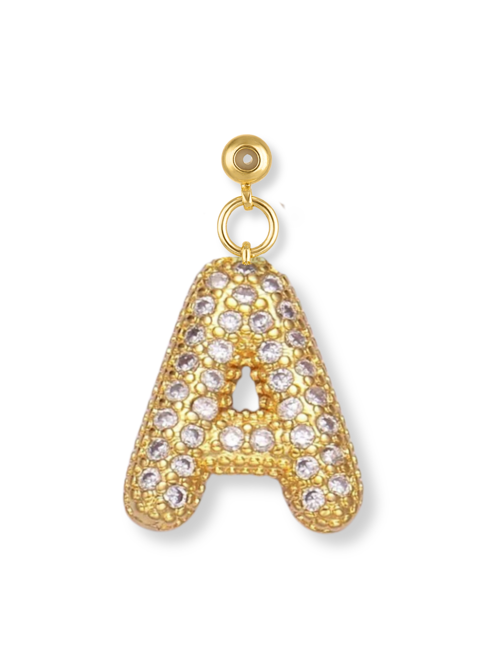 Bubble Letter Grip Charm Letter A
