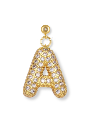 Bubble Letter Grip Charm Letter A