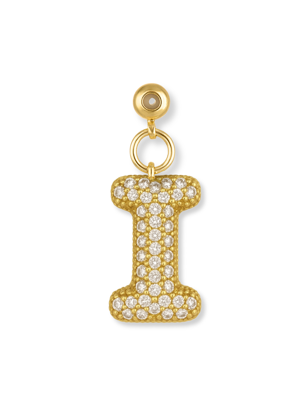 Bubble Letter Grip Charm Letter I
