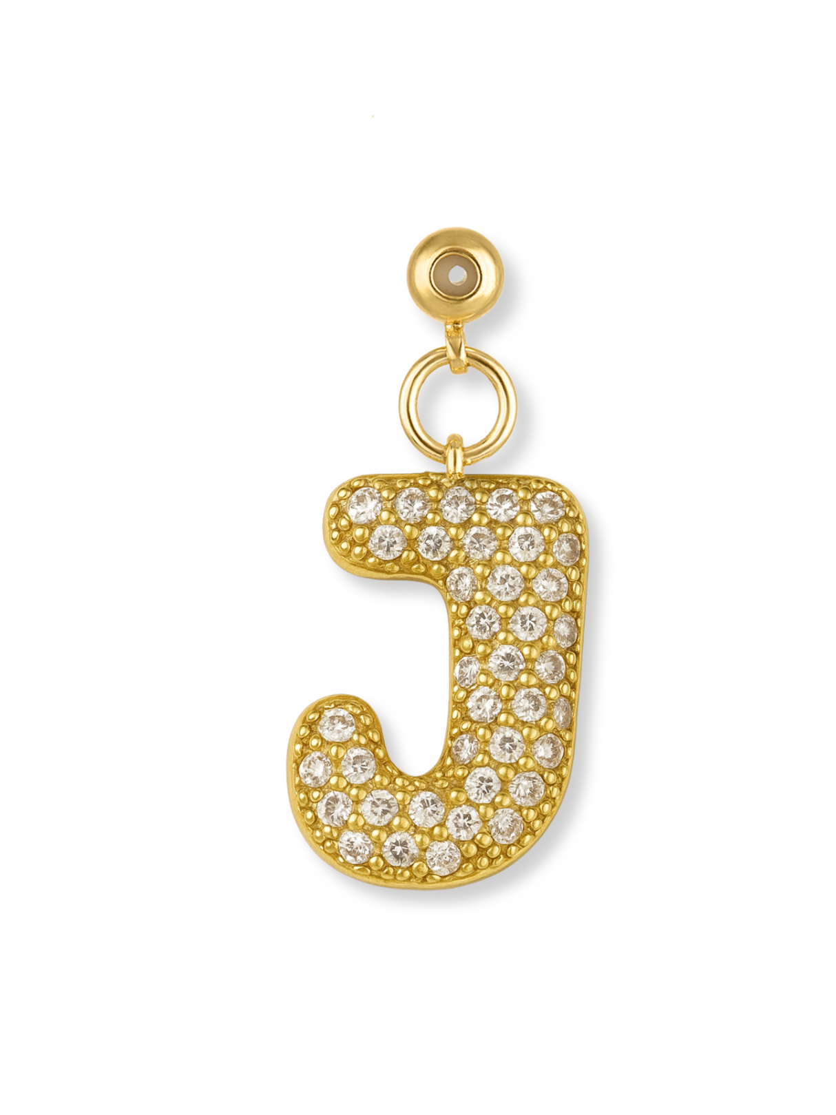 Bubble Letter Grip Charm Letter J