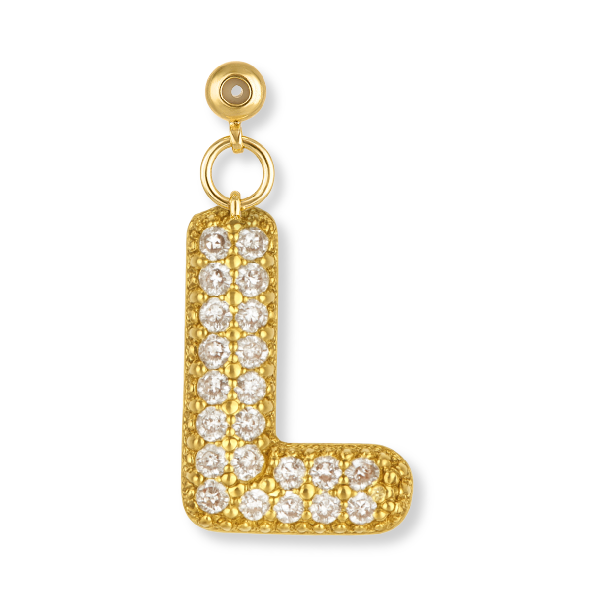 Bubble Letter Grip Charm Letter L – Kinsey Designs