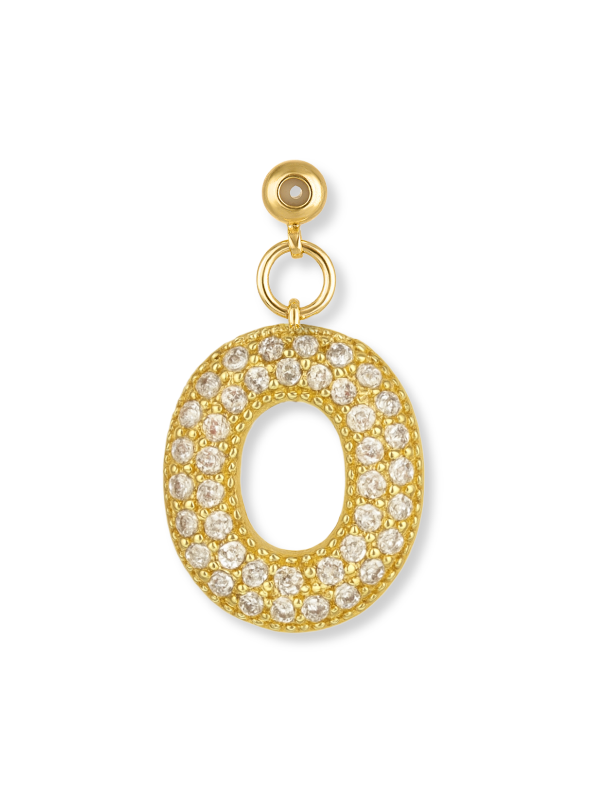 Bubble Letter Grip Charm Letter O