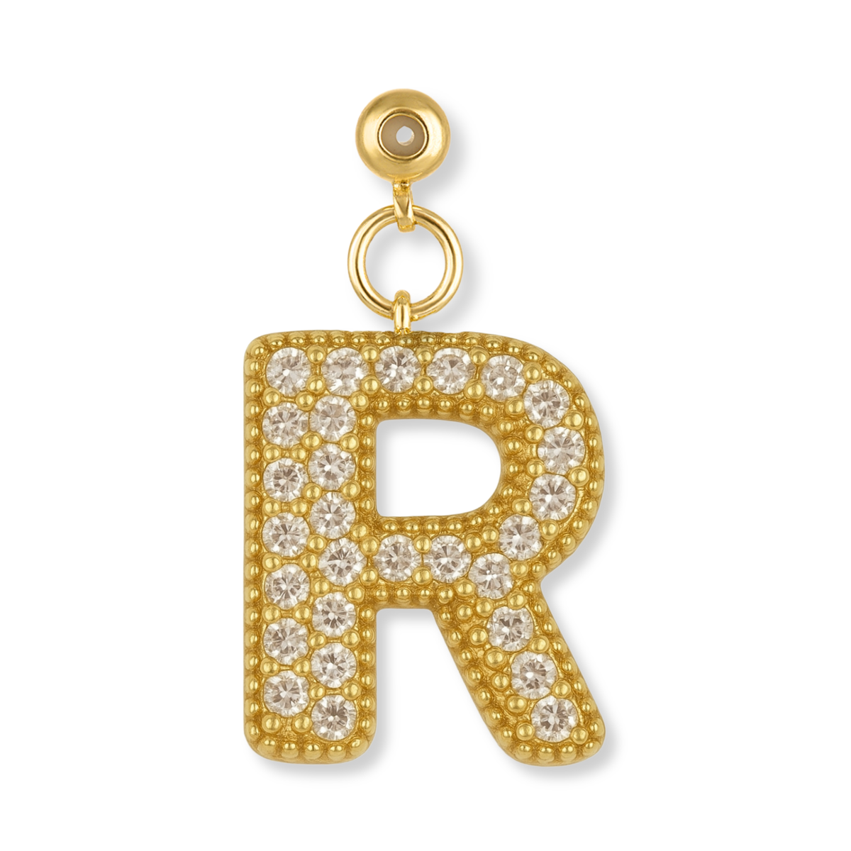 Bubble Letter Grip Charm Letter R – Kinsey Designs