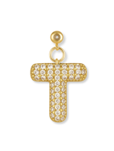 Bubble Letter Grip Charm Letter T