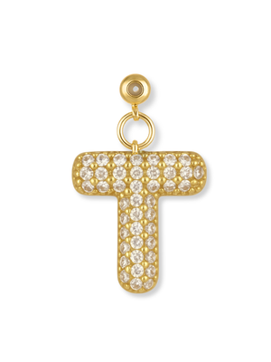 Bubble Letter Grip Charm Letter T