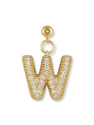 Bubble Letter Grip Charm Letter W