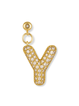 Bubble Letter Grip Charm Letter Y