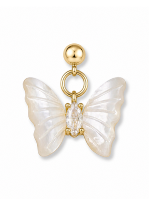 Butterfly Pearl Grip Charm