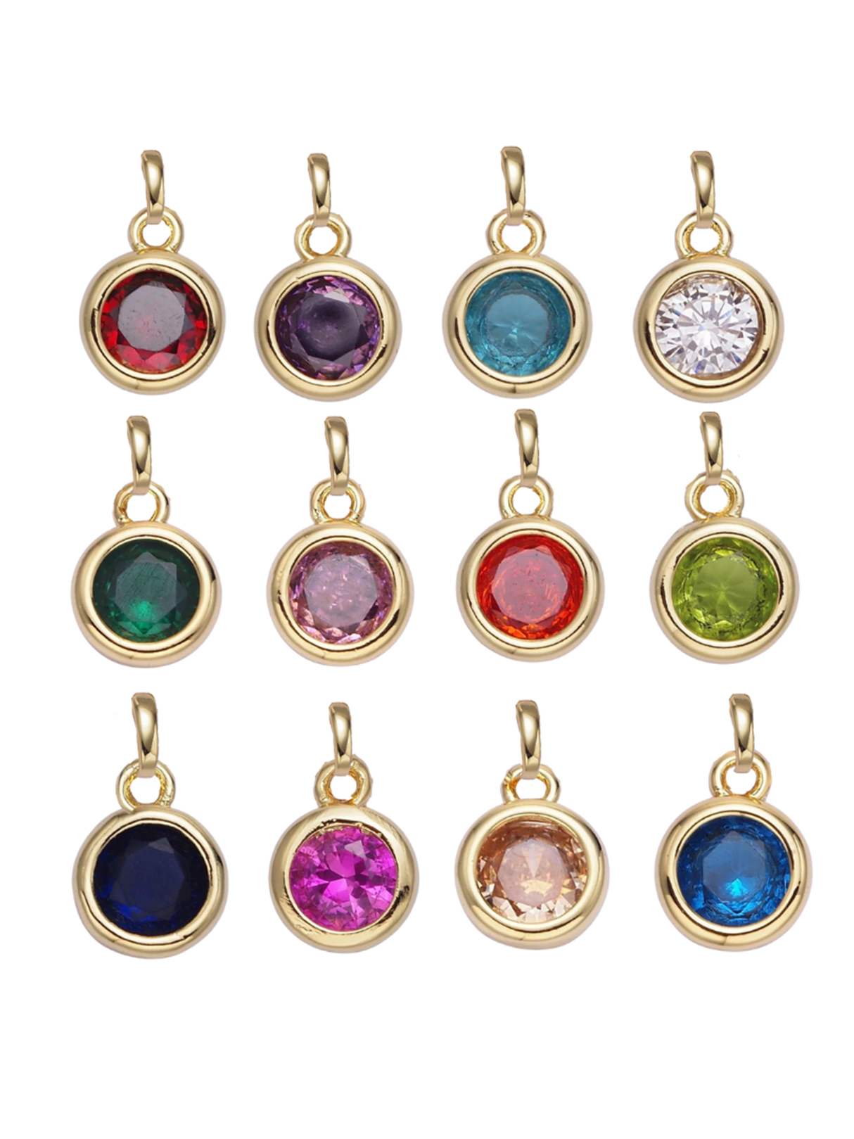 Bezel Birthstone Clip Charm